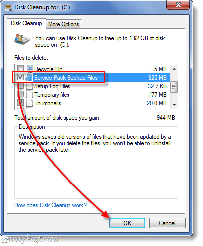 service pack sikkerhetskopiering av filer i Windows 7