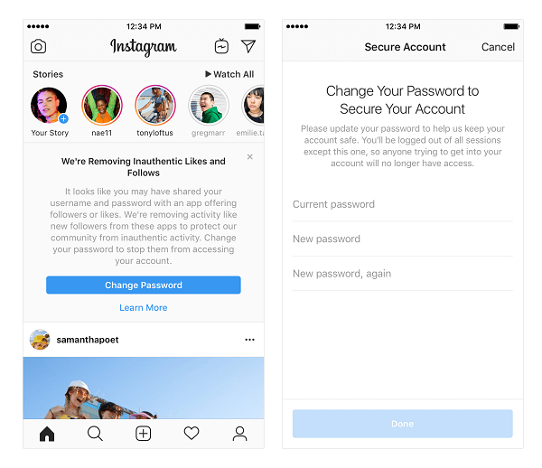 Instagram kunngjorde at de vil begynne å fjerne uautentiske likes, følger og kommentarer fra kontoer ved hjelp av tredjepartsapper og bots for å øke populariteten deres.