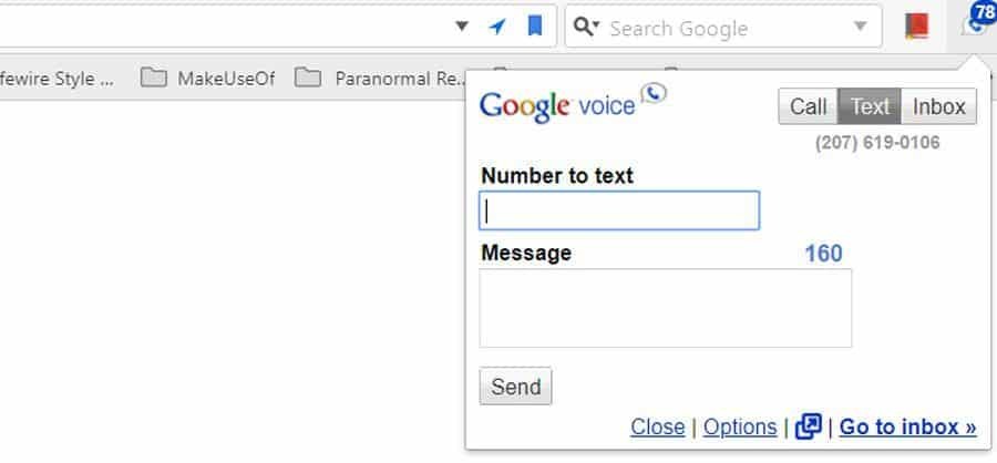 google voice chrome-utvidelse