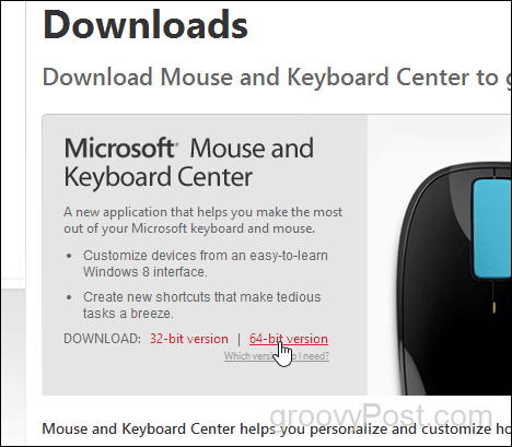 last ned microsoft mus- og tastatursenter