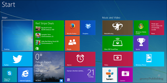 Slik sikkerhetskopierer og tilbakestiller du Windows 8.1-startskjermen