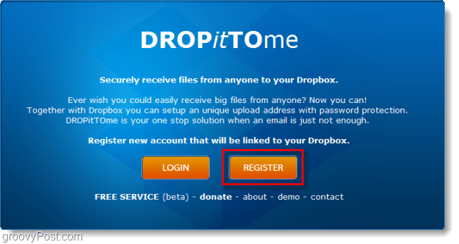 opprette en dropittome dropbox opplastningskonto