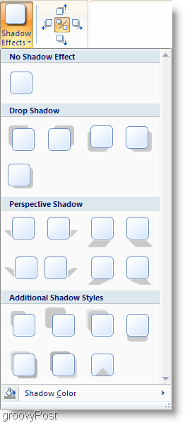Microsoft Word 2007 Shadow Effects
