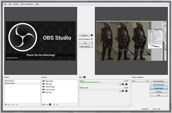 OBS Studios er et godt, gratis direktesendingsalternativ.