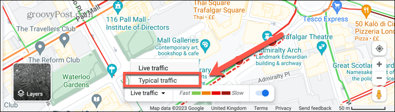 google maps typisk trafikk