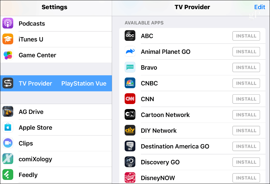 TV-leverandør iOS tilgjengelige apper