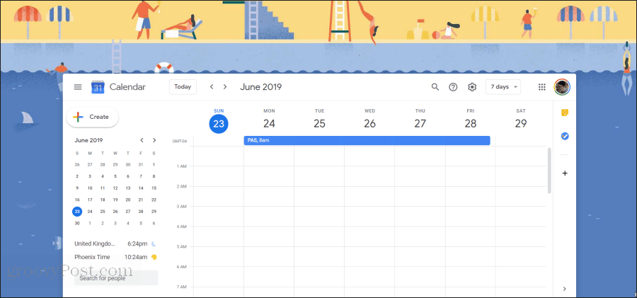 google kalender illustrasjon