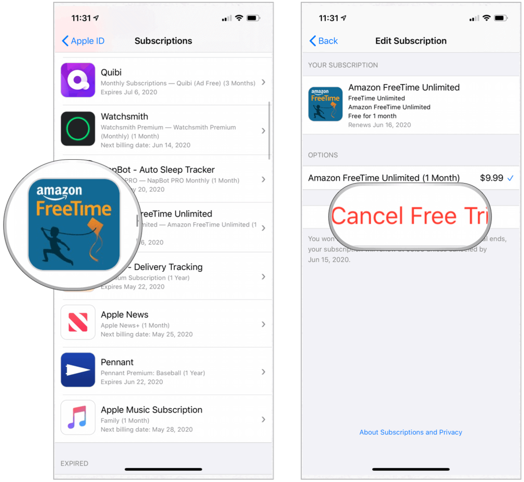 App Store Avbryt gratis prøveperiode