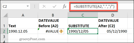 SUBSTITUTE-funksjonen i Excel