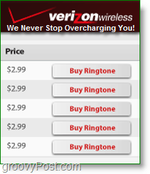 Lag dine ringetoner - Verizon koster $ 3 hver! Ikke groovy