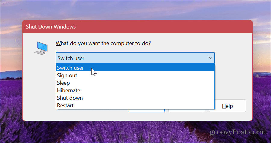 Bytt brukerkonto på Windows