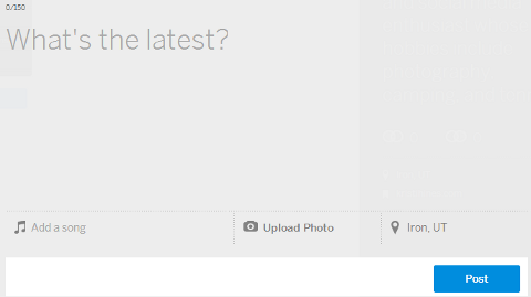 Legger ut oppdateringer til den nye Myspace-profilen