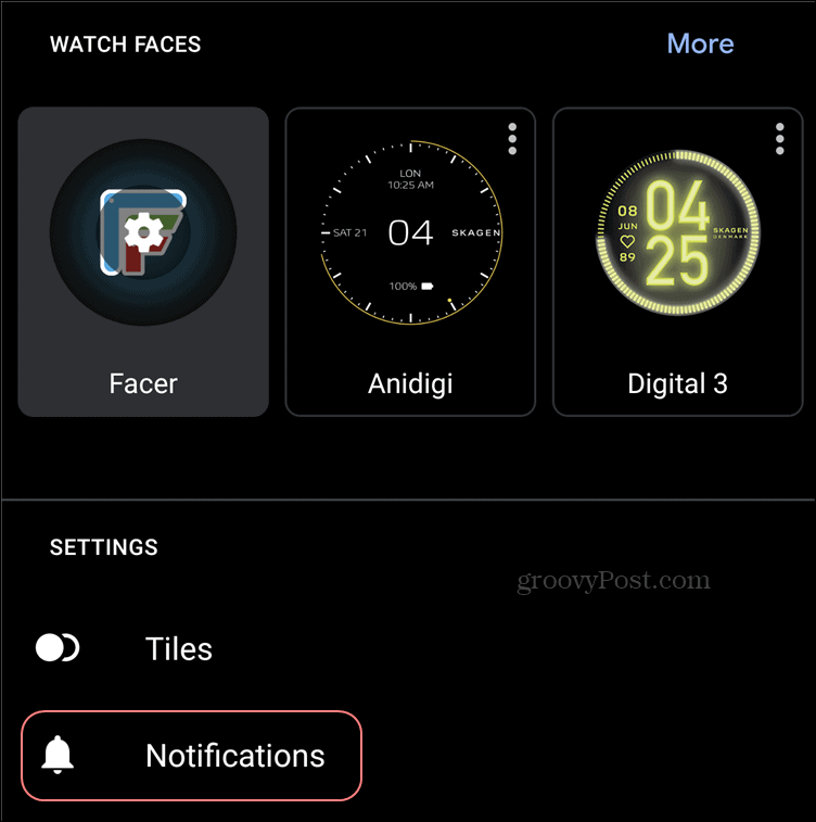 WearOS-varslingsapp