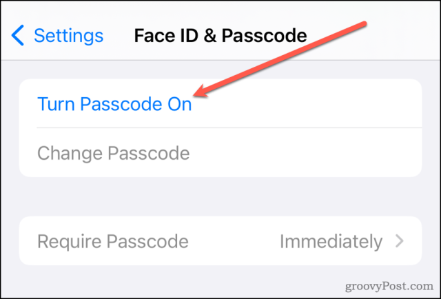 iOS 17 Slå på passord