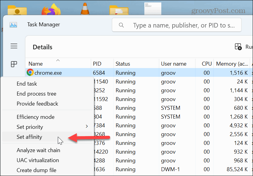 App CPU-bruk på Windows 11