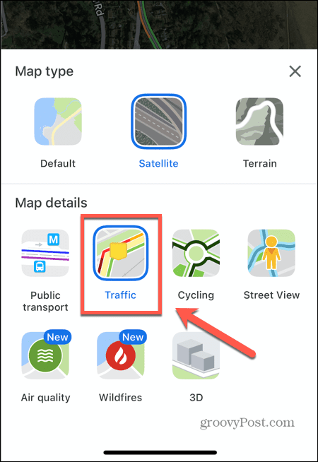 google maps live trafikk aktivert