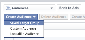 velge en lagret målgruppe på facebook