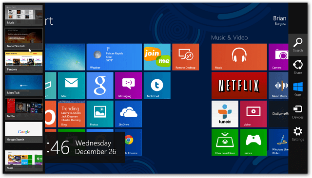 Deaktiver Windows 8 Hot Corners fra å vise Charms Bar og Switcher