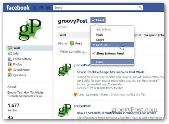 Facebook legger til interesselister: Hvordan bruke dem