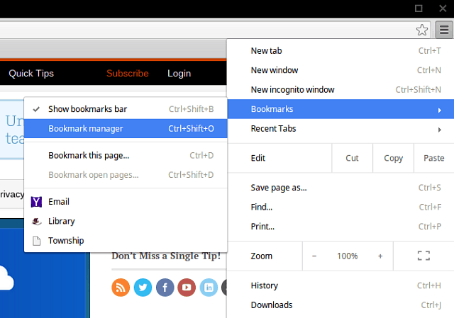 Bookmarks Manager