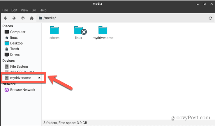 linux-montert disk