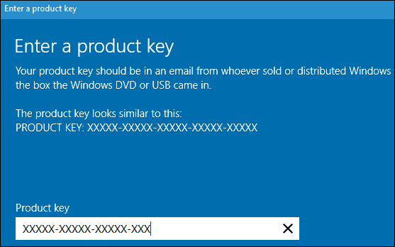 Endre produktnøkkel for Windows 10