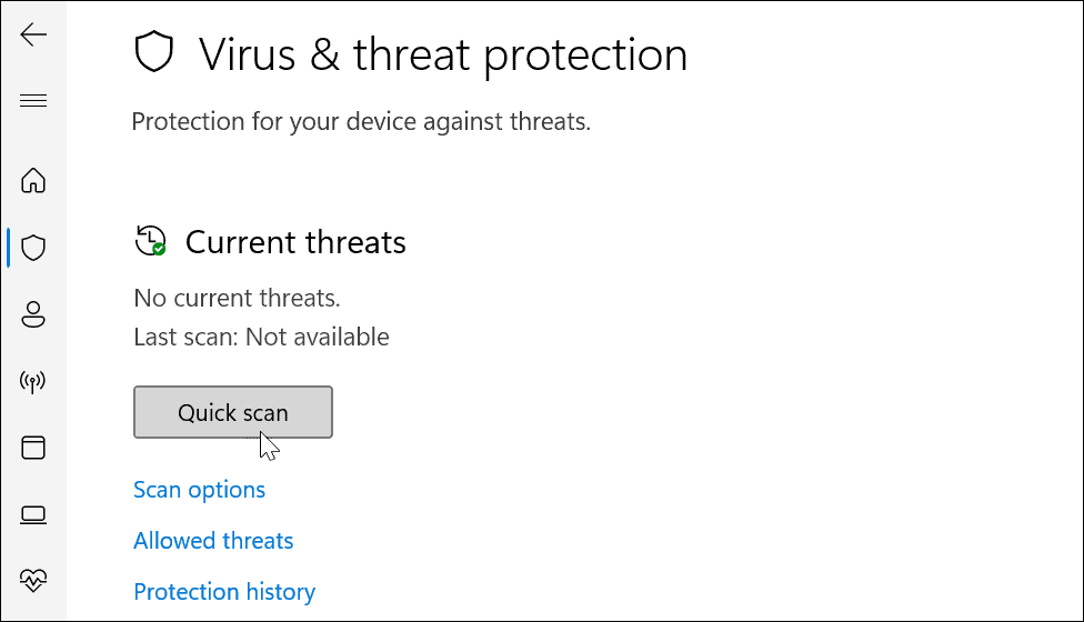 hurtigskanning bruk Windows-sikkerhet på Windows 11 for optimal beskyttelse