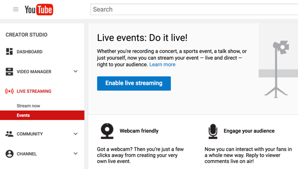 Sett opp Hangouts On Air med YouTube Live for å gjøre videointervjuet ditt.