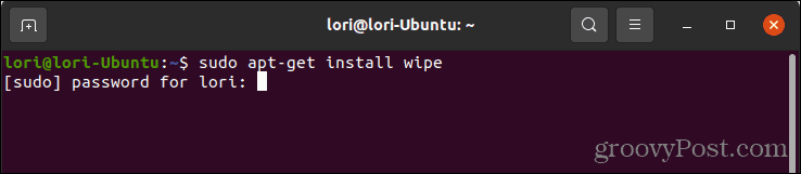 Installer wipe i Linux