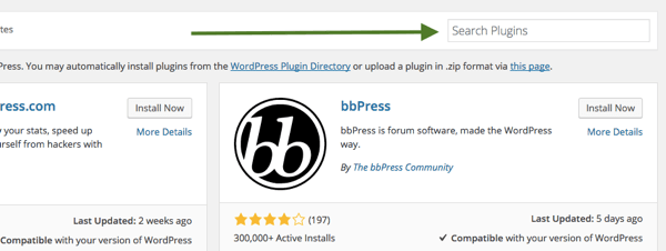 WordPress-pluginsøk