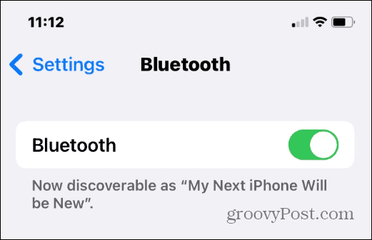 endre bluetooth-navn på iPhone