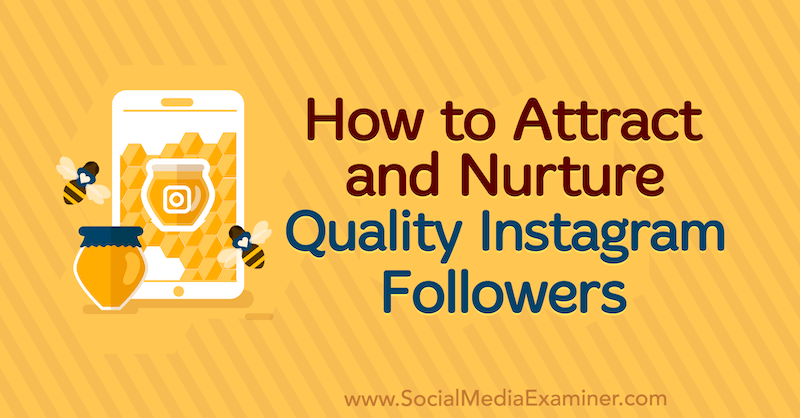 Hvordan tiltrekke og pleie kvalitets Instagram-følgere: Social Media Examiner