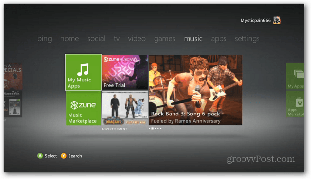 Xbox 360-dashbord