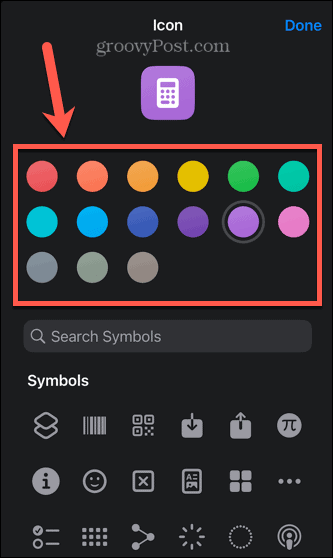 iphone snarvei ikon farge