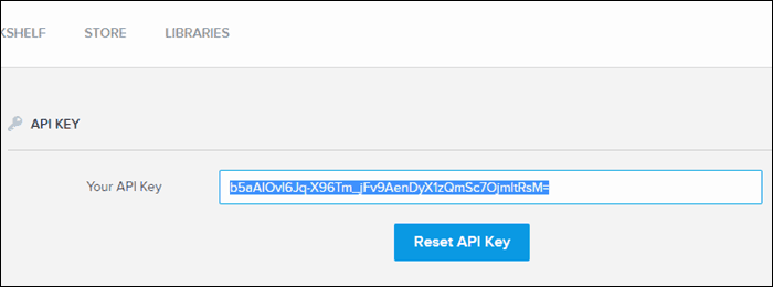 Kopier API-nøkkelen fra din BookFusion-konto