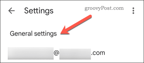 Åpne generelle innstillinger i Gmail