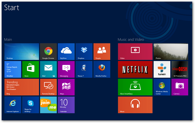 Fire Windows 8 app-rader