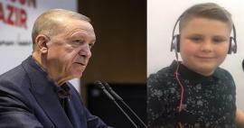 President Erdoğan lyttet til Fevzi Kaan Türker, fenomennavnet på sangen 