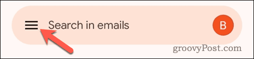 Åpne Gmail-menyen