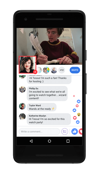 Facebook lanserer også Live Commentating, som gjør det mulig for en Watch Party-vert å gå live i et Watch Party, bilde-i-bilde, for å dele kommentarer mens videoer spilles.