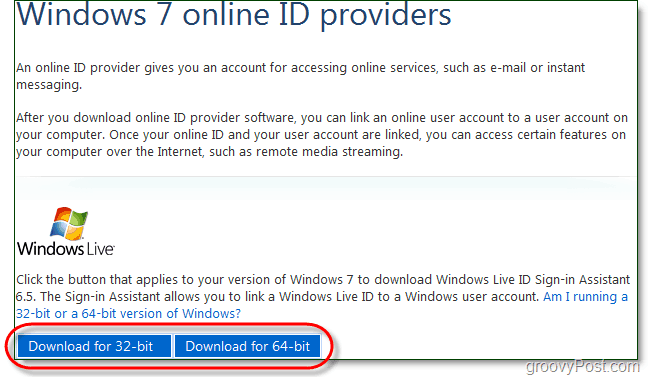 last ned Windows 7 live ID påloggingsassistent