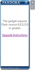 flash-feil pandora-gadget windows 7