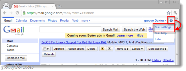 Gmail-innstillinger