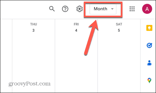 visningsalternativer for google kalender