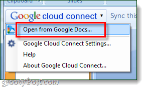 google cloud connect åpen meny - via googledocs blogspot