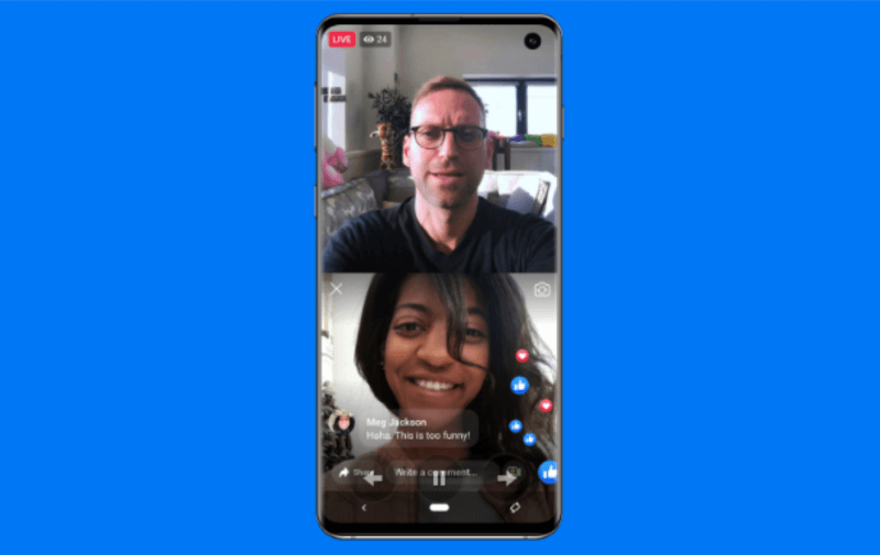 Facebook bringer tilbake Live With, som lar sideadministratorer eller profileiere velge en gjest for å gå live sammen med dem under en mobilsending.