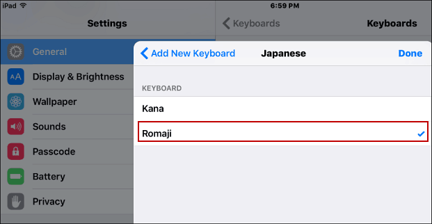 Romaji japansk tastatur
