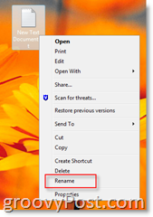 Hvordan endre navn på en fil i Windows Vista:: groovyPost.com