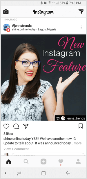 Instagram følg merket hashtag