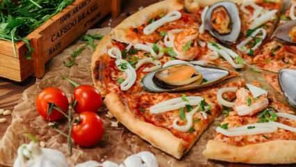 Hvordan lage sjømatpizza? Oppskrift på sjømat middelhavspizza hjemme! Pizza Di Mare